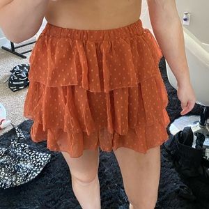 Boho ruffle mini skirt 25 waist